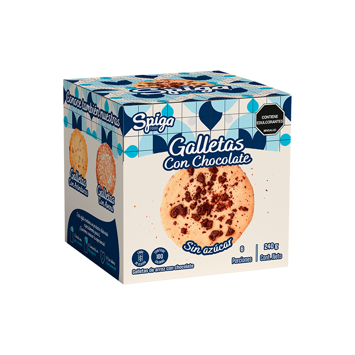 Galletas de arroz con chocolate x6