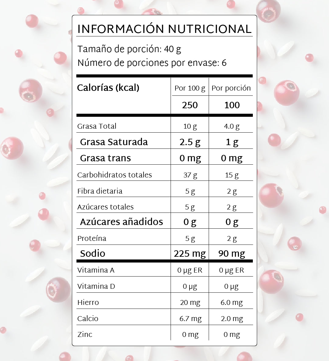 Galletas de arroz con arándanos x6