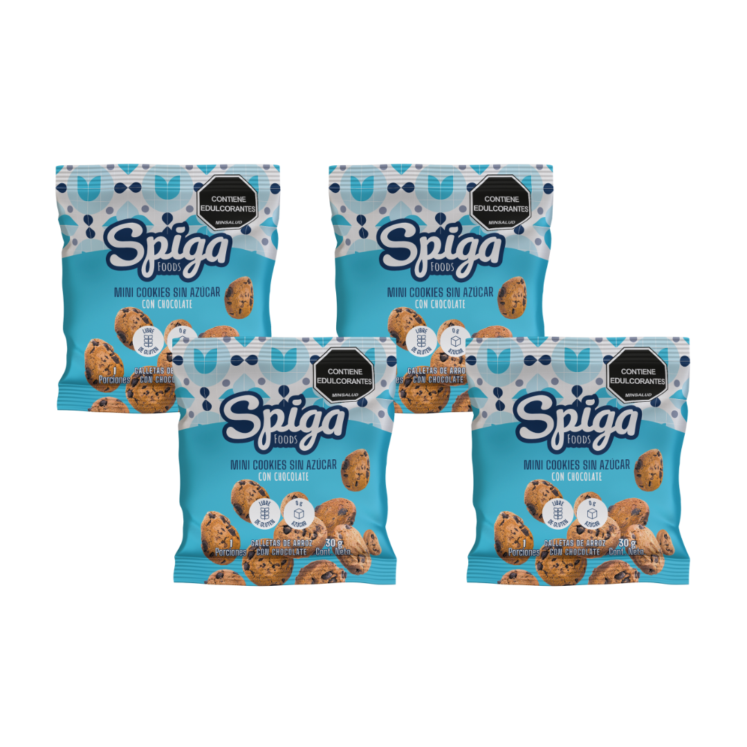 Mini Cookies con chocolate x4
