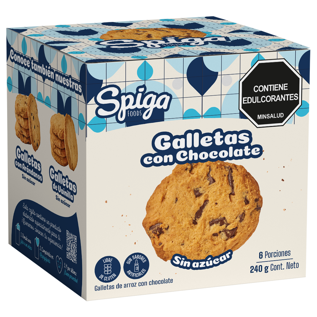 Galletas de arroz con chocolate x6