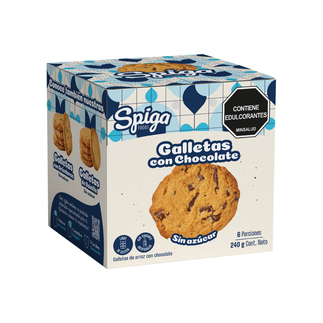 Galletas de arroz con chocolate x6