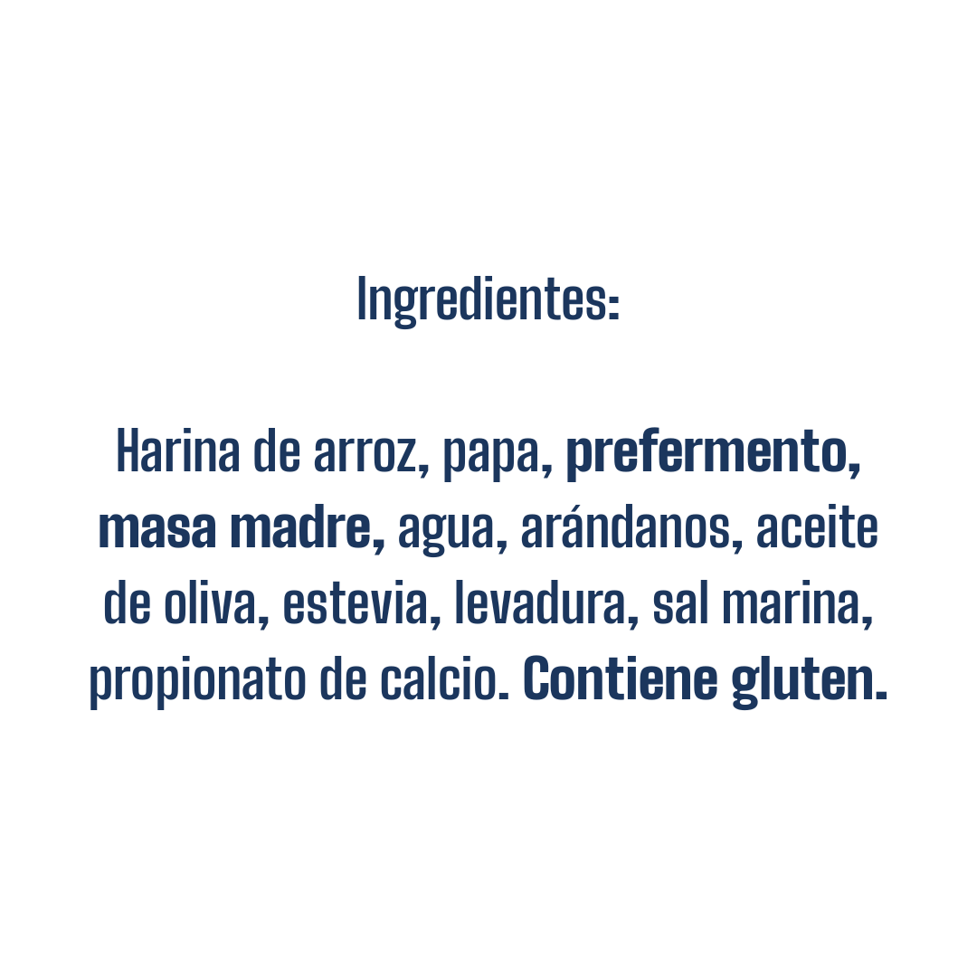Mini molde de arroz con arándanos y masa madre