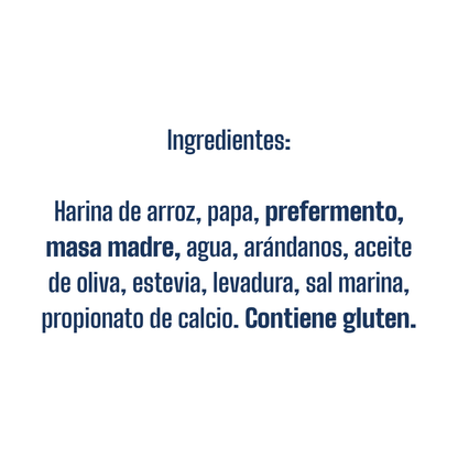 Mini molde de arroz con arándanos y masa madre