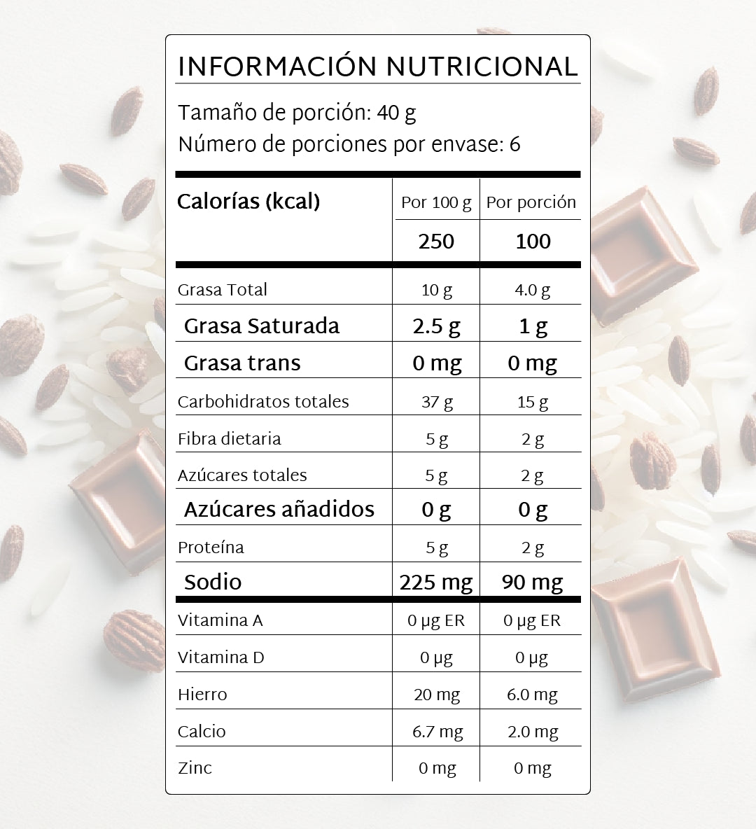 Galletas de arroz con chocolate x6