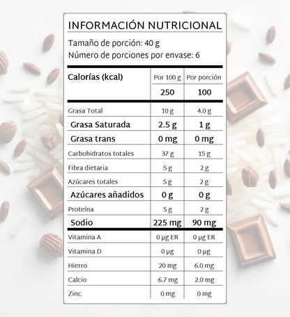 Galletas de arroz con chocolate x6