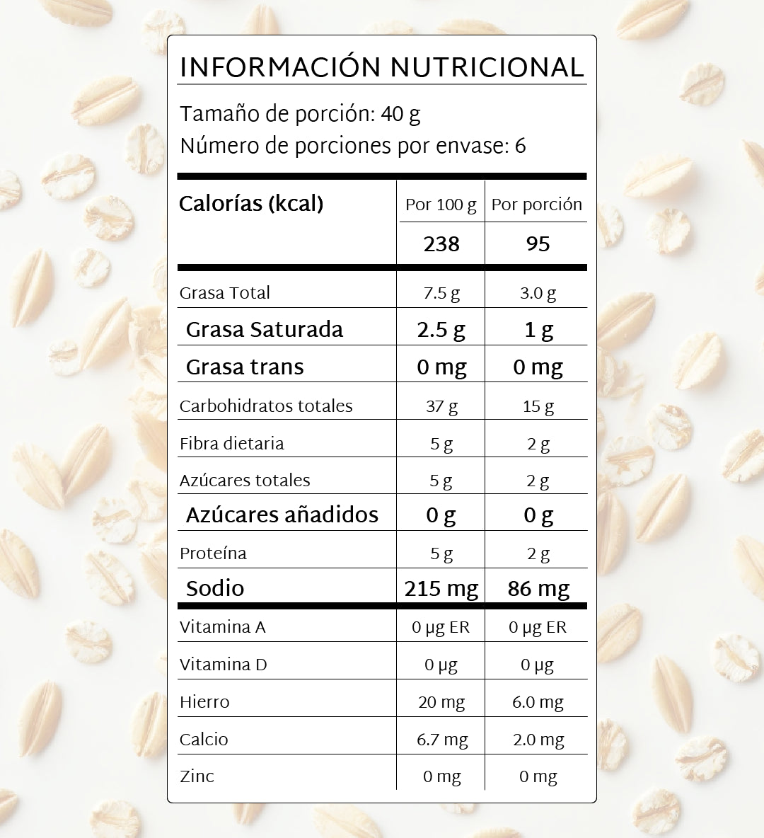 Galletas de avena x6